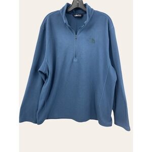 North Face Pullover Quarter 1/4 Zip Fleece  Mens  Nice Blue Extra Large